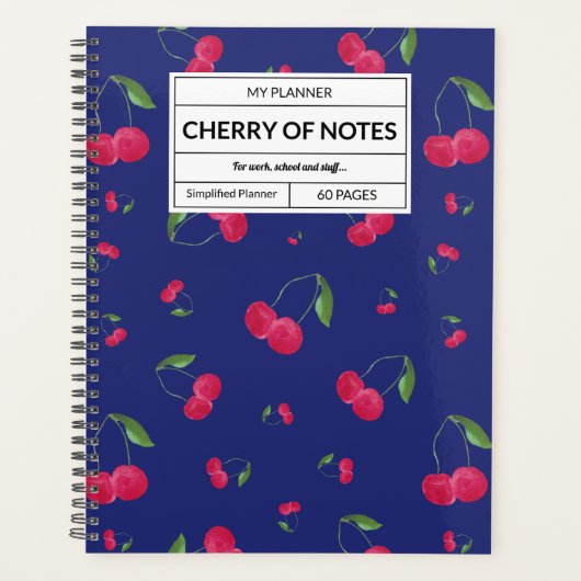 Cherry Thema Planner 60 pagina's & 12 MAANDEN LANG (Voorkant)