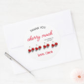 Cherry Theme Baby Birthday Party Classic Round Ronde Sticker (Envelop)