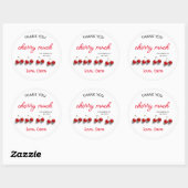 Cherry Theme Baby Birthday Party Classic Round Ronde Sticker (Vel)