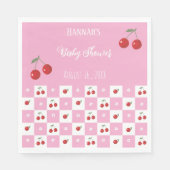 Cherry Theme Roze en Wit Papier servet (Voorkant)