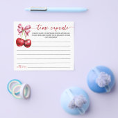 Cherry Time Capsule Baby shower Advies Kaart (Enkel)