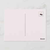 Cherry to My Pie  Roze Donkerrood Custom Name Briefkaart (Achterkant)