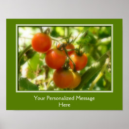 Cherry Tomaten op de wijnstok gepersonaliseerd Poster