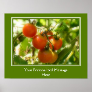Cherry Tomaten op de wijnstok gepersonaliseerd Poster