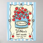 Cherry Tomato Baby shower Welkomstbord Poster (Voorkant)