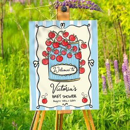 Cherry Tomato Baby shower Welkomstbord Poster