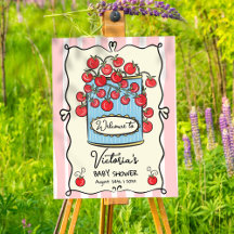 Cherry Tomato Baby shower Welkomstbord Poster