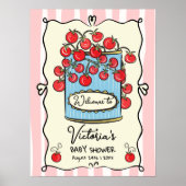 Cherry Tomato Baby shower Welkomstbord Poster (Voorkant)