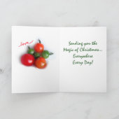 Cherry Tomato Christmas Tree Wenskaart Feestdagen Kaart (Binnen)