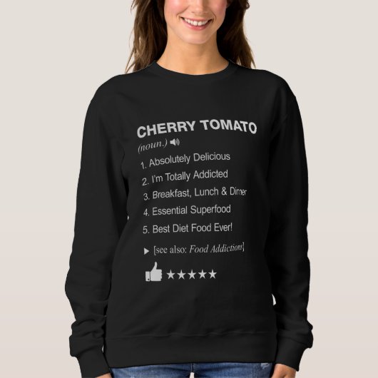 Cherry Tomato Definition Betekenis grappig Trui (Voorkant)