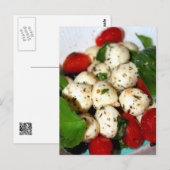 Cherry Tomato en Mozzarella Salad Briefkaart (Voorkant / Achterkant)