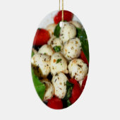 Cherry Tomato en Mozzarella Salad Keramisch Ornament (Rechts)