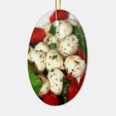 Cherry Tomato en Mozzarella Salad Keramisch Ornament (Links)