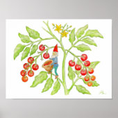 Cherry Tomato Gnome art print (Voorkant)