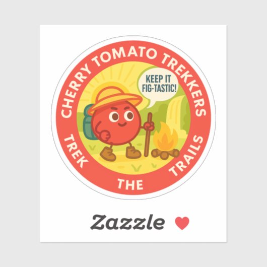 Cherry Tomato Trekkers Trek The Trails Sticker (Vel)