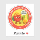 Cherry Tomato Trekkers Trekken Over De Paden Sticker (Vel)