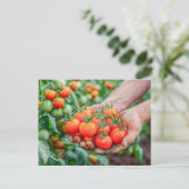 Cherry Tomatoes on Fresh Vines Feestdagenkaart (Staand voorkant)