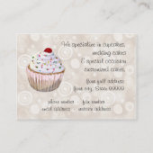 Cherry Topped Cupcakes Visitekaartjes (Achterkant)