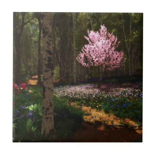 Cherry Tree Concerto Decorative Tile Tegeltje (Voorkant)
