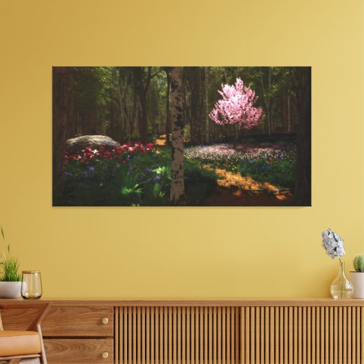 Cherry Tree Concerto Wrapped Canvas (Insitu (Woonkamer))