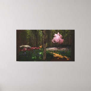 Cherry Tree Concerto Wrapped Canvas Afdruk