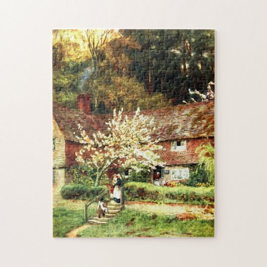 Cherry-tree Cottage Chiddingfold Helen Allingham Legpuzzel (Verticaal)