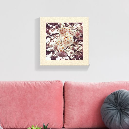 Cherry Tree in Bloom, Oregon Canvas Afdruk (Insitu (Woonkamer))