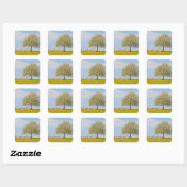 Cherry Tree in Spring Vierkante Sticker (Vel)