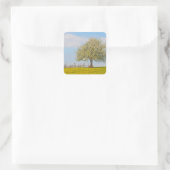 Cherry Tree in Spring Vierkante Sticker (Tas)