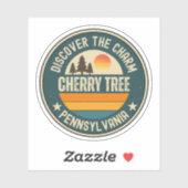Cherry Tree, Pennsylvania Sticker (Vel)