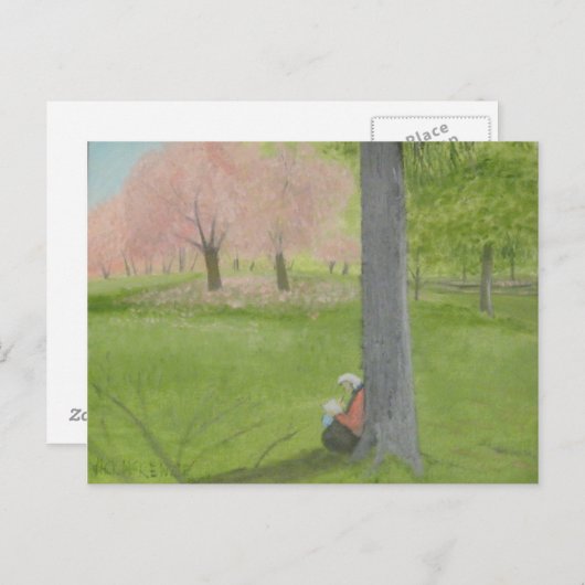 Cherry Tree Sketcher - Central Park Briefkaart (Voorkant / Achterkant)