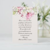 "Cherry Tree" Weddenschap Hartelijk dank Bedankkaart (Staand voorkant)