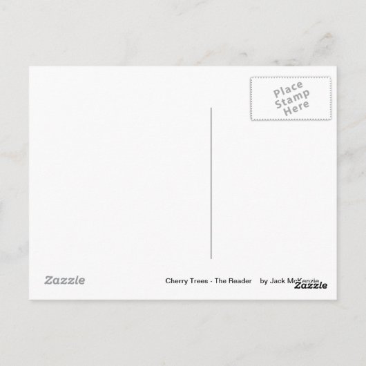 Cherry Trees - de lezer Briefkaart (Achterkant)