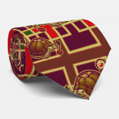 Cherry Turtle Pattern Stropdas (Opgerold)