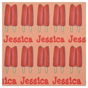 Cherry Twin Pop Red Popsicle Ice Lollies Summer Stof