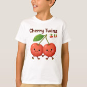 Cherry Twins Kawaii Schattige ontwerp T-shirt (Voorkant)
