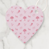 Cherry Valentijnsdag Pink Bedankjes Labels (Achterkant)