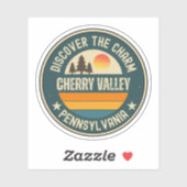 Cherry Valley, Pennsylvania Sticker (Vel)