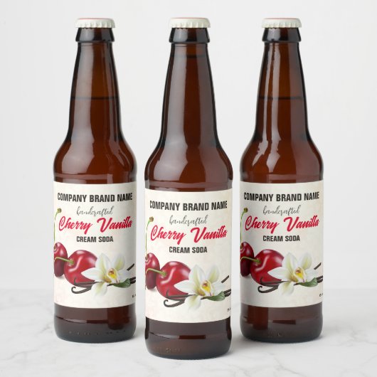 Cherry Vanilla Bier Etiket (Flessen)
