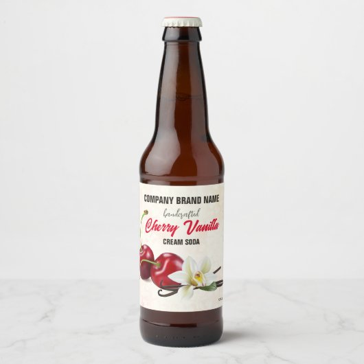 Cherry Vanilla Bier Etiket (Voorkant)