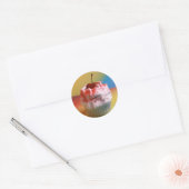 Cherry Vanilla Cupcake Ronde Sticker (Envelop)