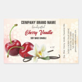 Cherry Vanilla Fruit Candle Ingredients Label (Voorkant)