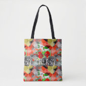 Cherry version A small scale modern collage art Tote Bag (Voorkant)