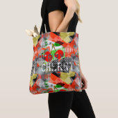 Cherry version A small scale modern collage art Tote Bag (Dichtbij)