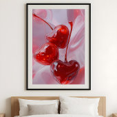 Cherry Vibes – Abstracte Hartkersen Liefdeskunst Poster