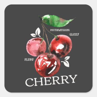 Cherry Vierkante Sticker