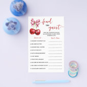 Cherry Vind het Gast Baby shower Game Kaart (Enkel)