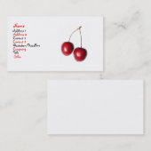 Cherry Visitekaartje (Voorkant / Achterkant)