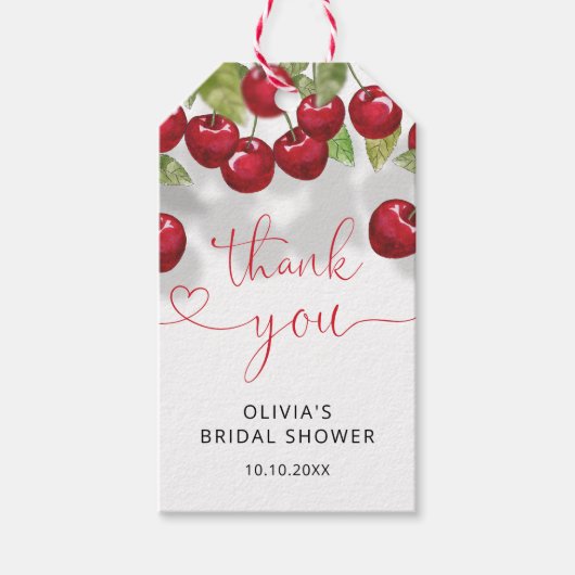 Cherry Vrijgezellenfeest dank u Cadeaulabel (Voorkant)