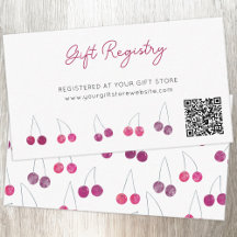 Cherry Vrijgezellenfeest Gift Registry QR-code